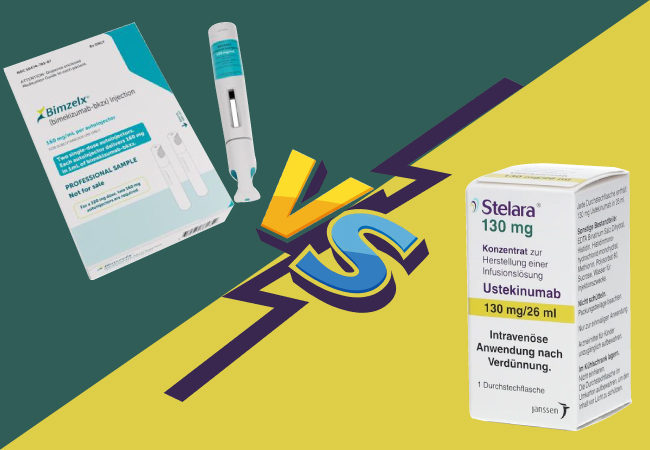 Comparison: Bimzelx (bimekizumab-bkzx) vs Stelara (ustekinumab)